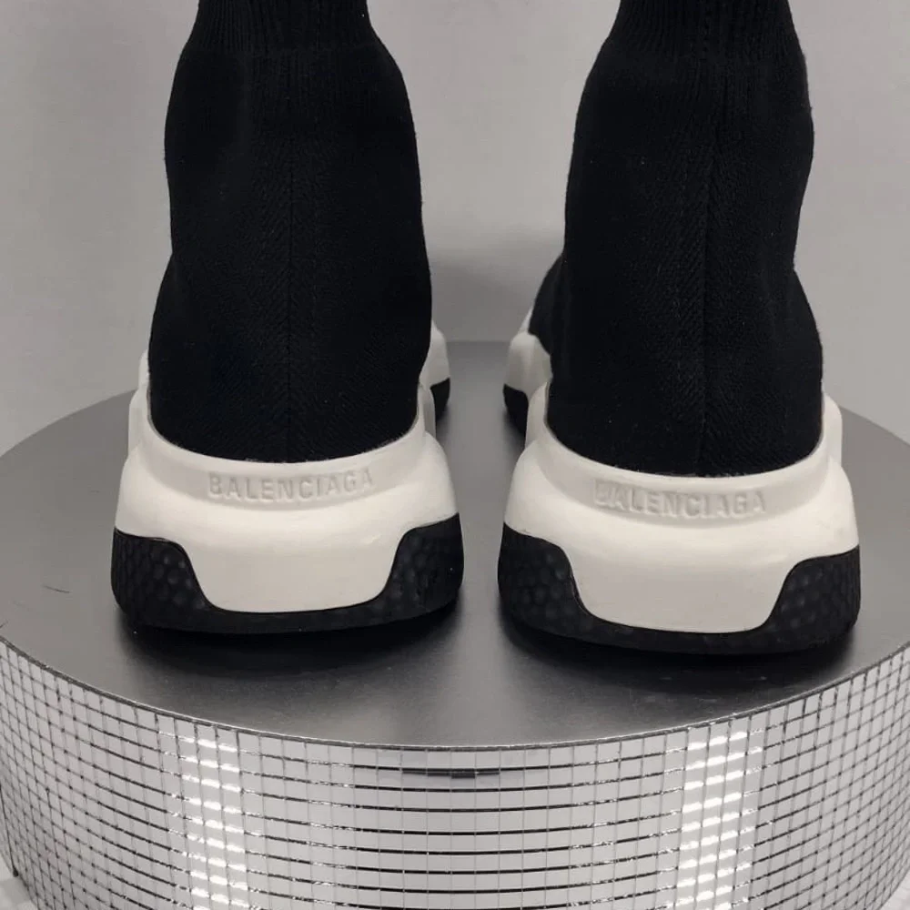 Balenciaga Black Sock Sneakers size 8 pre Owned Exellent condition